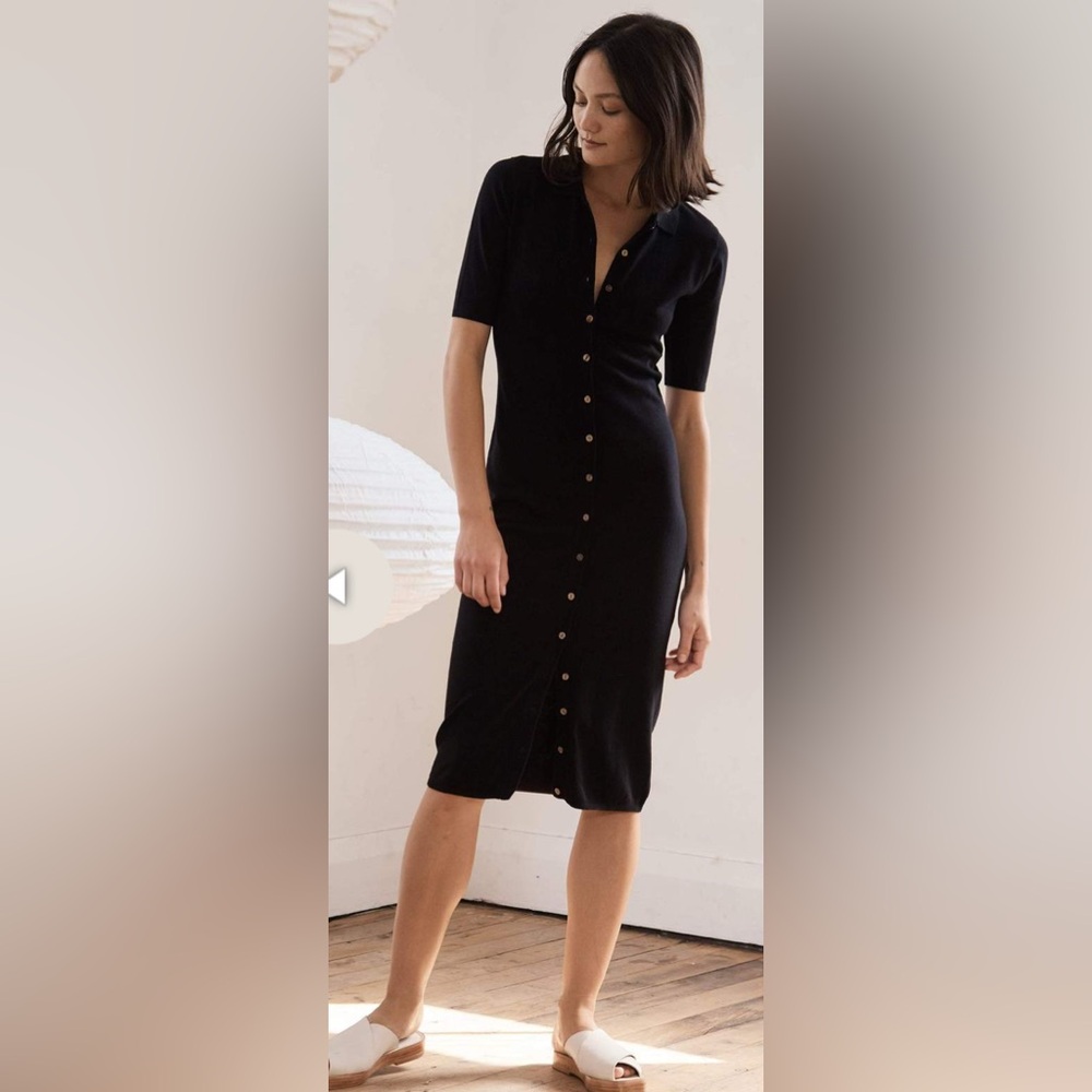 NWT St. Agni Chieko Knit Button Down Midi Dress
